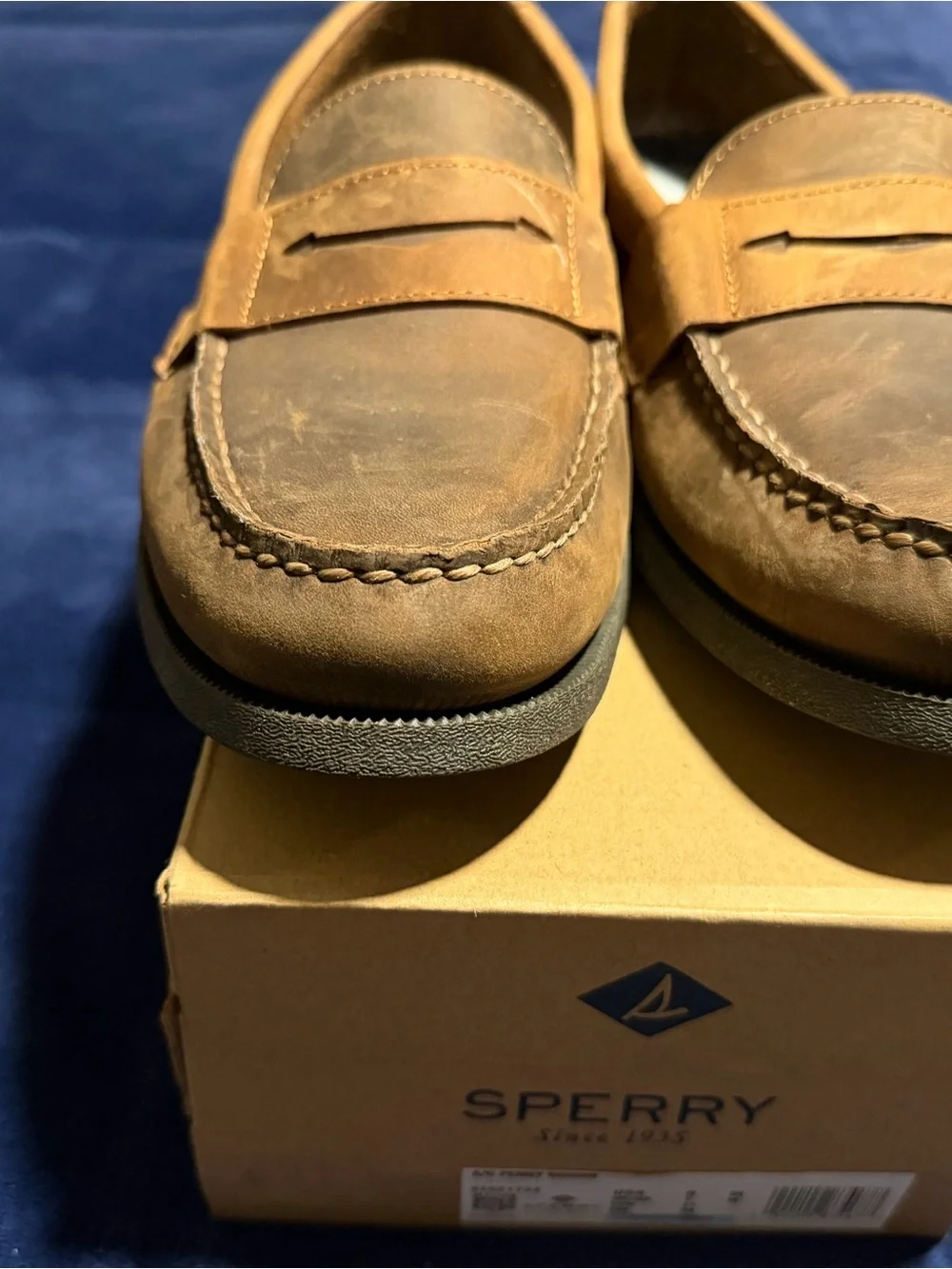 Sperry Brown Leather Penny Boat Shoes